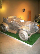 Car made of pull-tabs